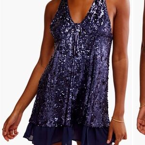 Midnight Blue Sequin Dress